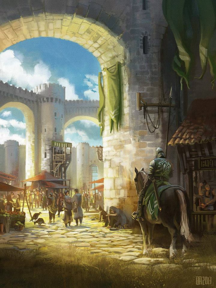 paesaggio fantasy medievale-le tazzine di yoko